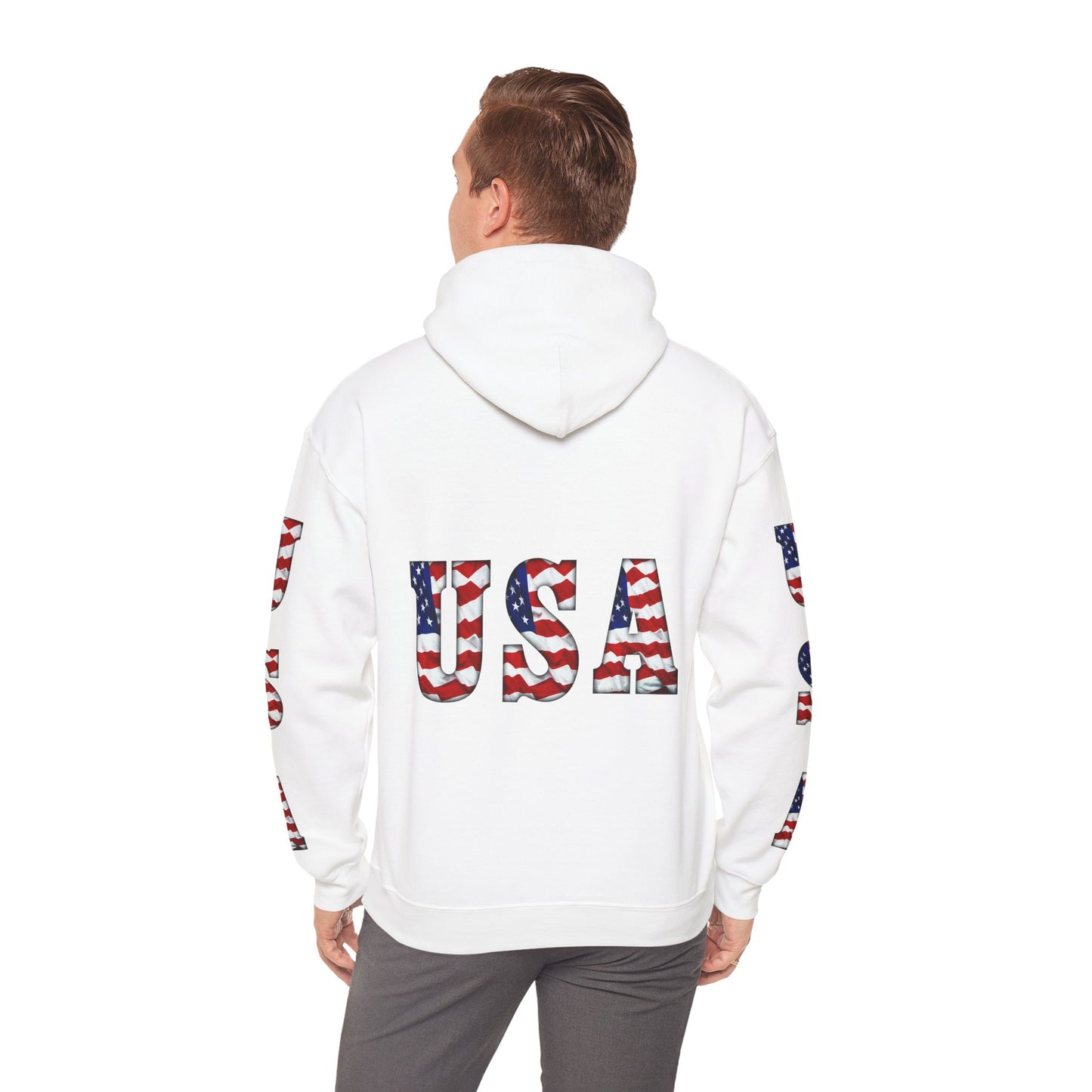 Princess Grace Patriotic USA Unisex Hooded Sweatshirt Heavy Blend for Comfort