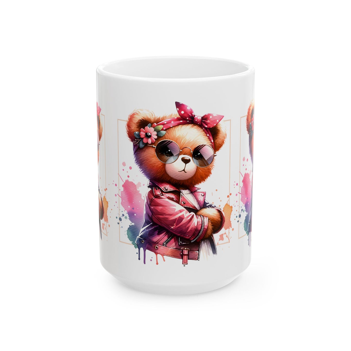 Princess Grace Cute Bear Illustration Ceramic Mug 11oz & 15oz