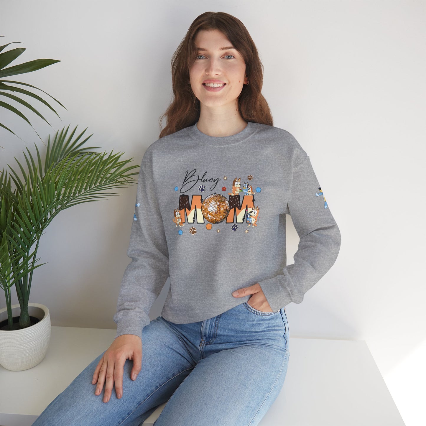 Princess Grace Bluey Mom Crewneck Sweatshirt Cozy Gift for Moms