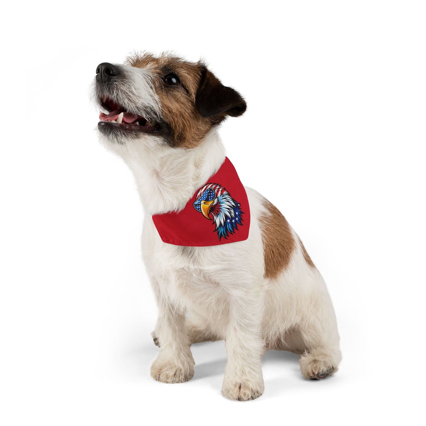 Princess Grace Patriotic Eagle Pet Bandana Collar Adjustable Dog Accessory for Independence Day