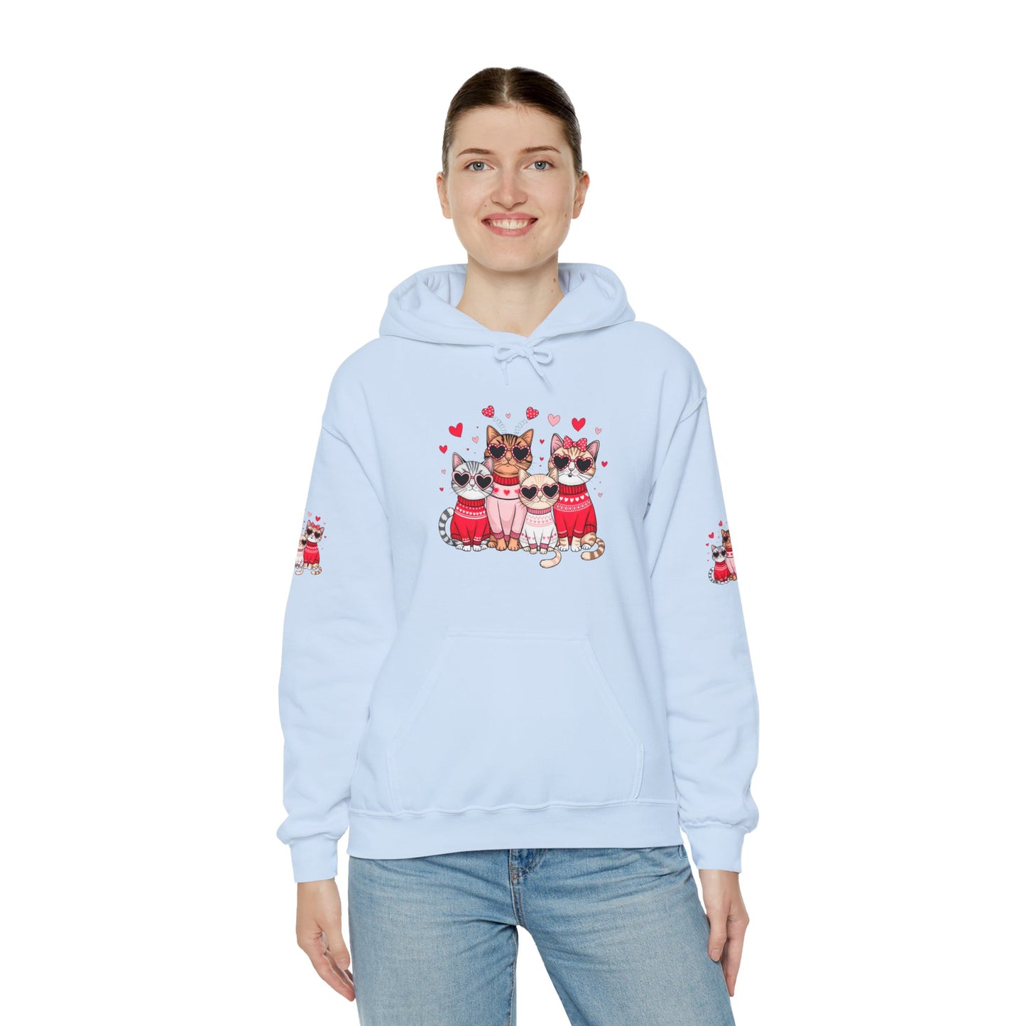 Princess Grace Cute Cat Lovers Hoodie with Heart Design