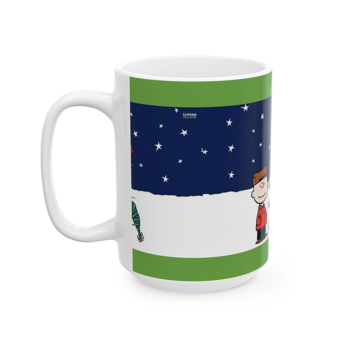 Princess Grace Whimsical Holiday Ceramic Mug Snoopy and Friends Christmas Design Perfect Gift for Festive Cheer