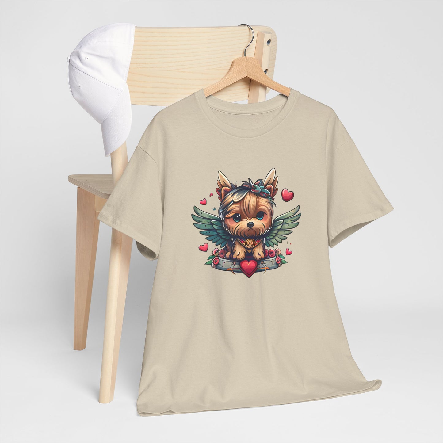 Princess Grace Loveable Yorkie Graphic Tee Cute Dog Design T-Shirt for Pet Lovers