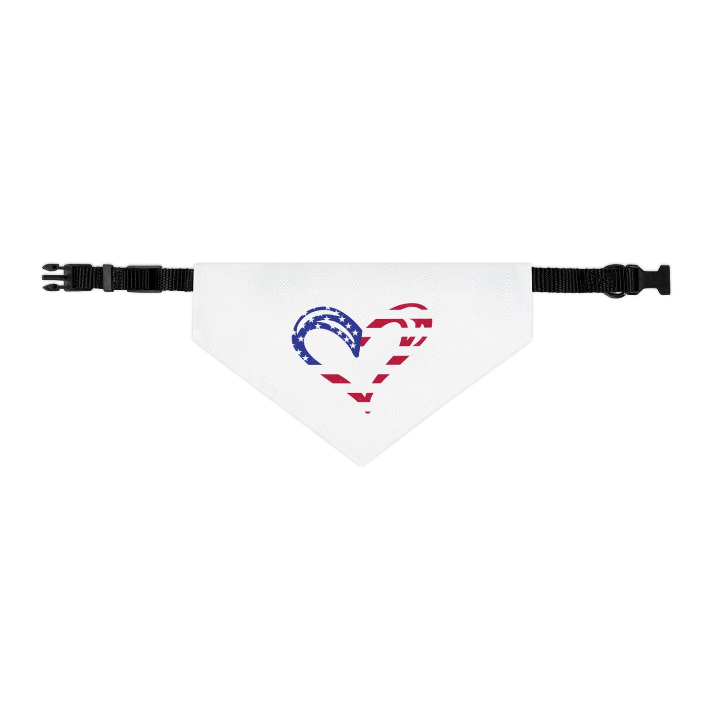 Princess Grace Patriotic Pet Bandana Collar Heart Design for Dogs