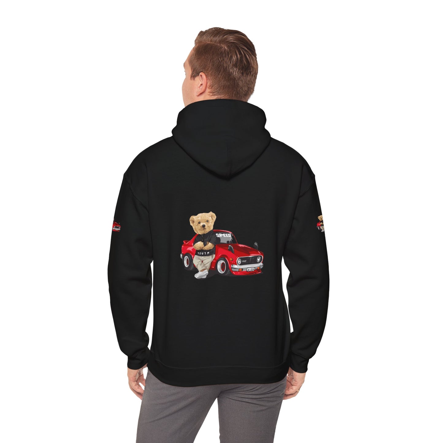 Princess Grace Vintage Bear Car Hoodie Fun Unisex Sweatshirt for Auto Lovers