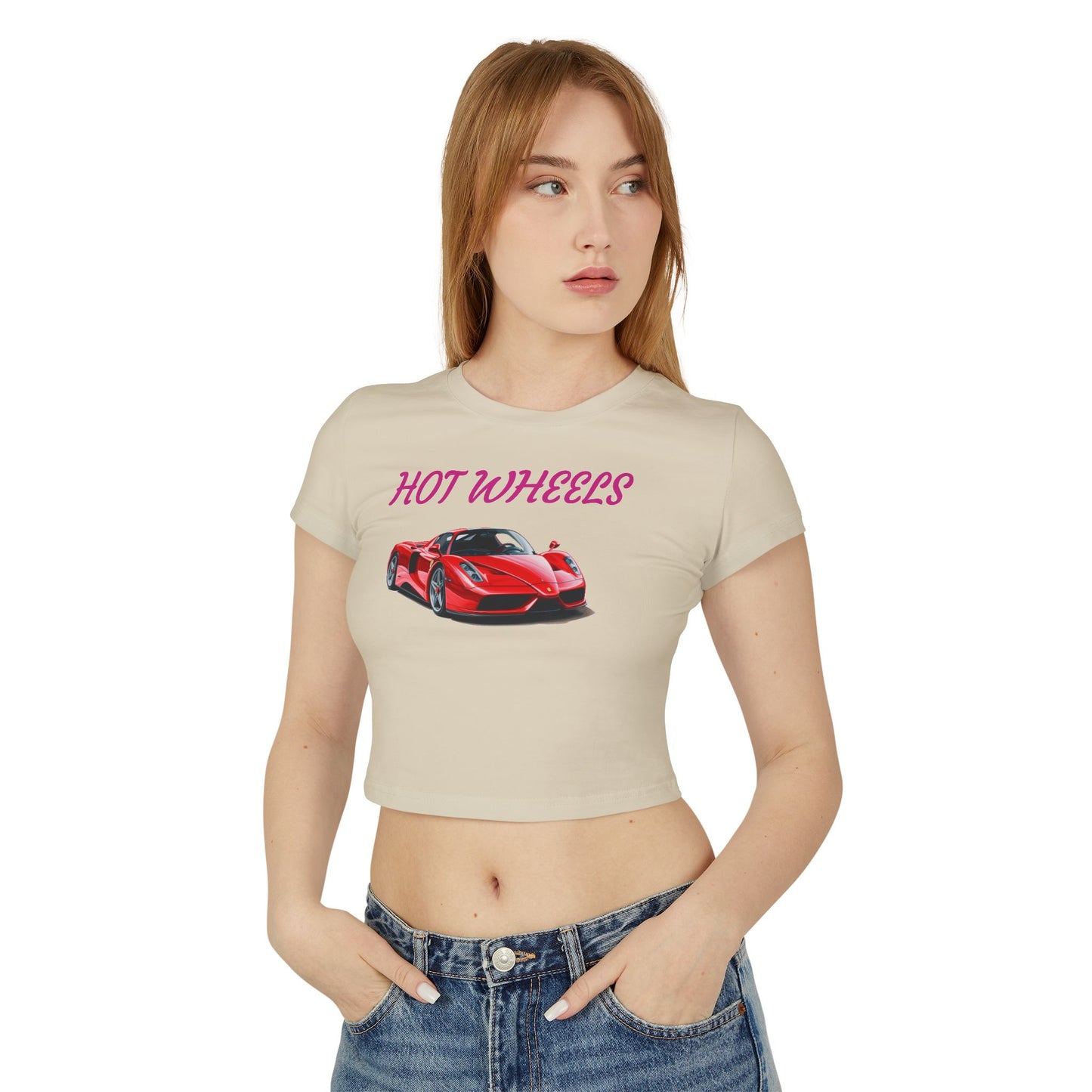 Princess Grace Hot Wheels Women's Baby Tee Fun & Trendy Car Graphic Top