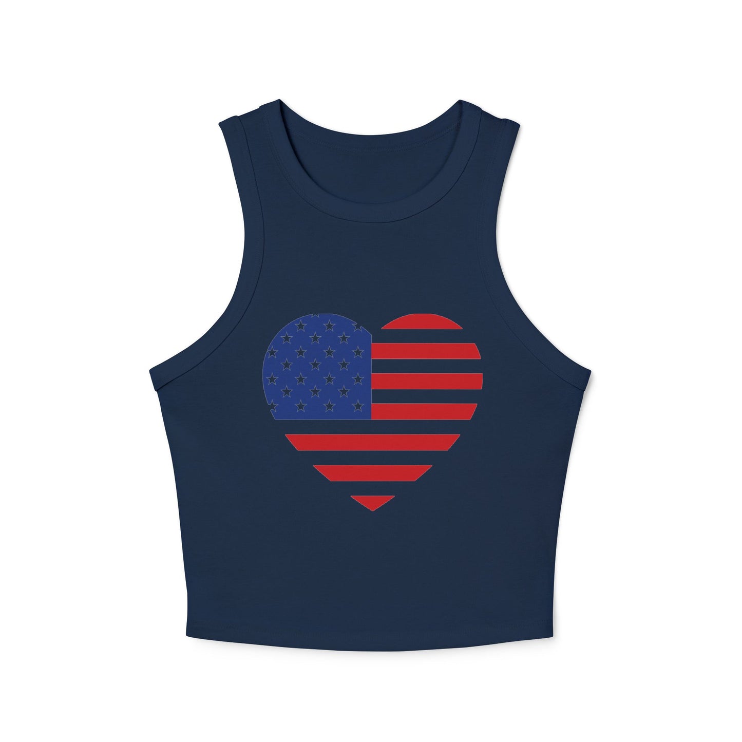 Princess Grace Patriotic Women's USA Flag Racer Tank Top