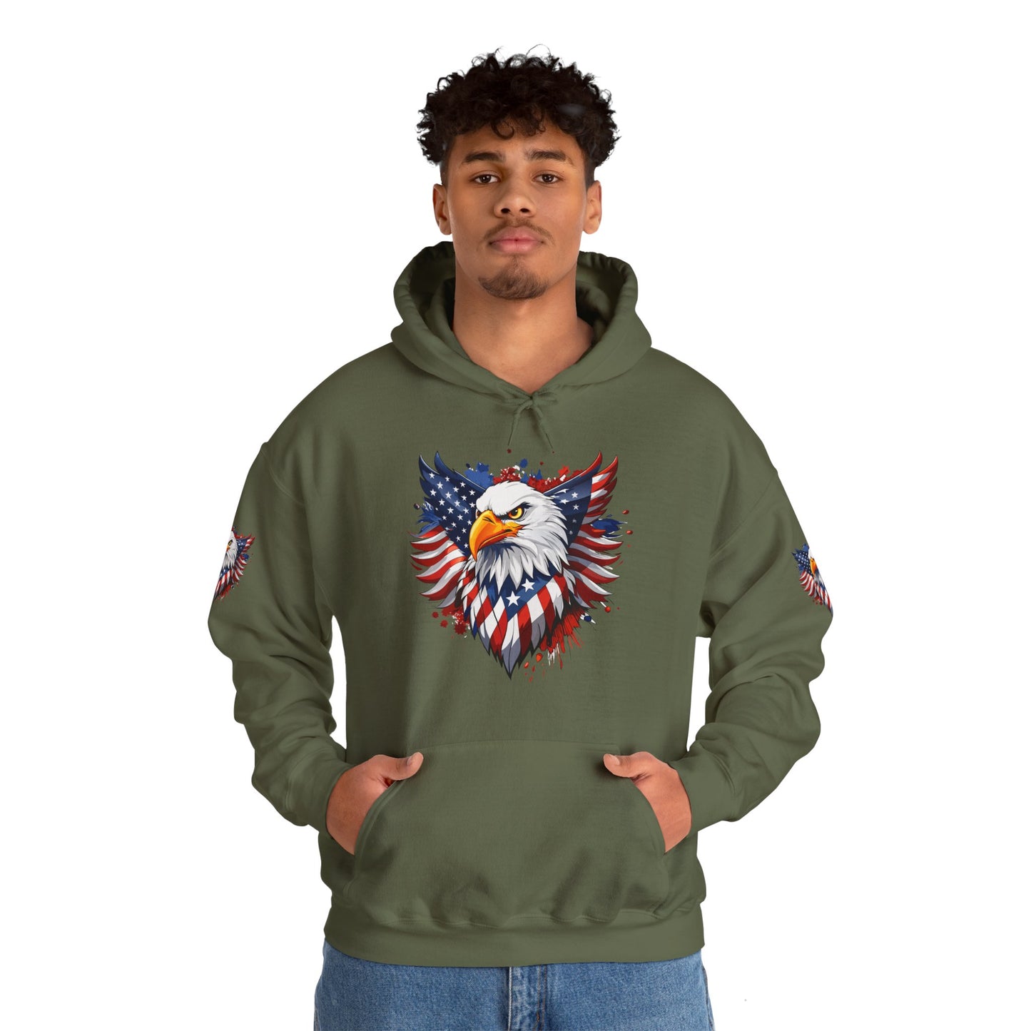 Princess Grace Patriotic Eagle Hoodie Unisex Heavy Blend Hooded Sweatshirt
