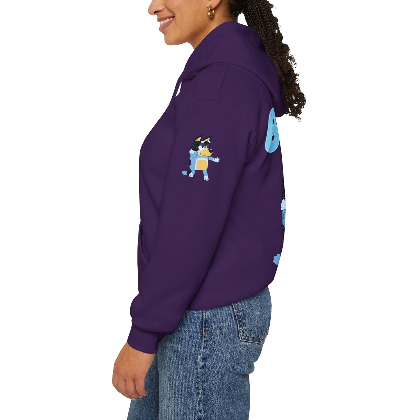 Princess Grace Cute Bluey Hoodie for Kids & Adults Unisex Heavy Blend Sweatshirt with Adorable Character Design