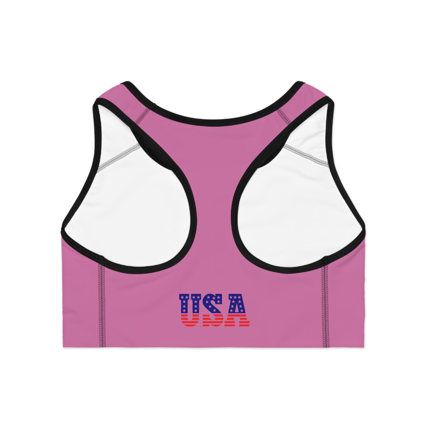 Princess Grace Patriotic Eagle Sports Bra USA Flag Design for Active Lifestyle