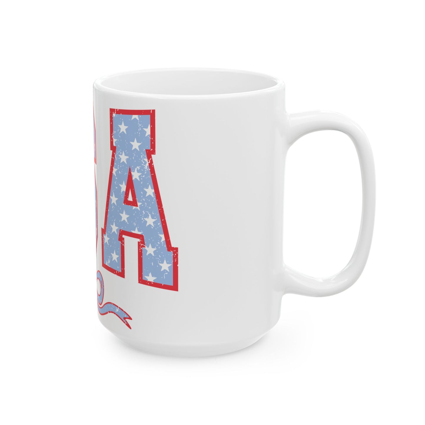 Princess Grace Patriotic USA Ceramic Mug Perfect for 4th of July Celebrations