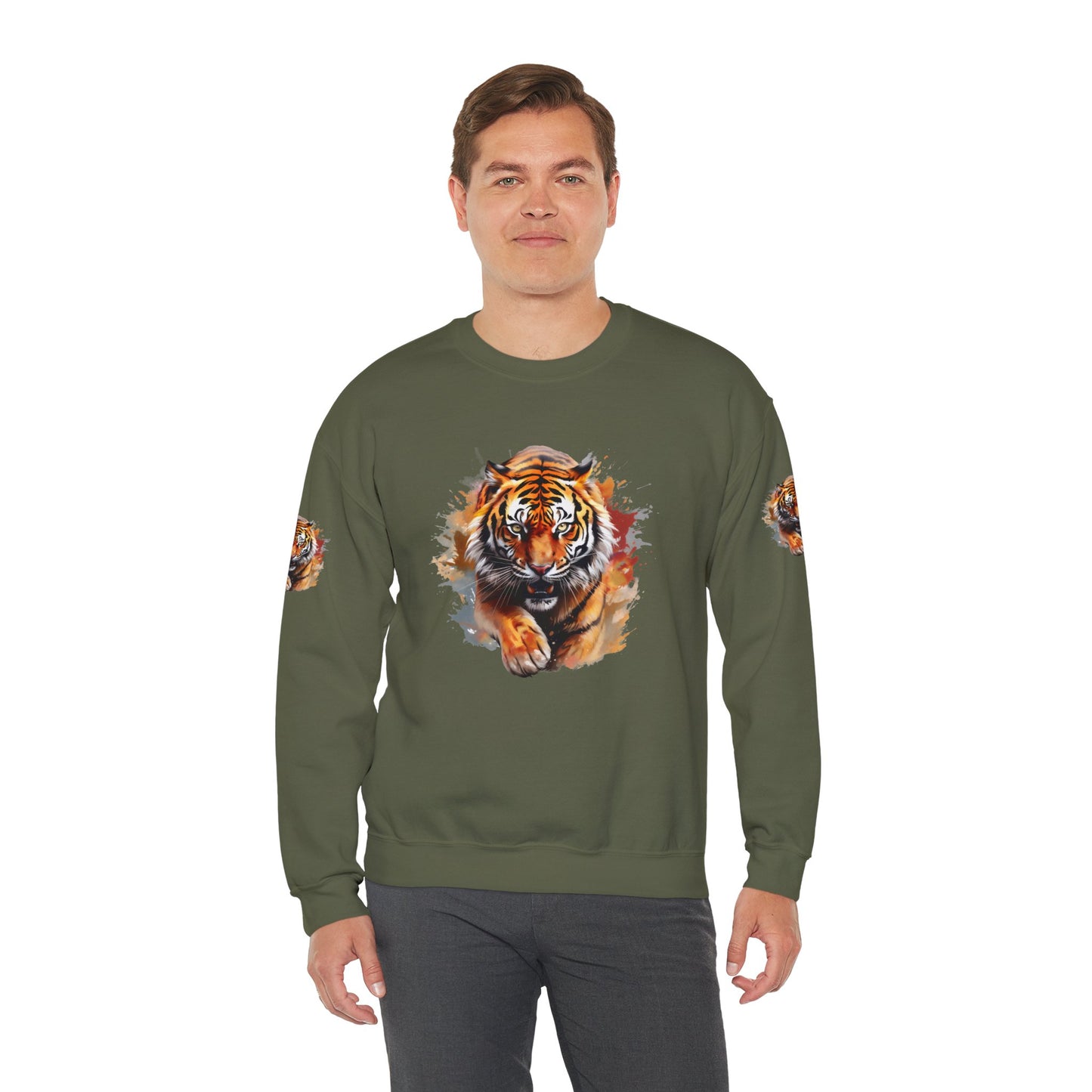 Princess Grace Majestic Tiger Unisex Heavy Blend Crewneck Sweatshirt