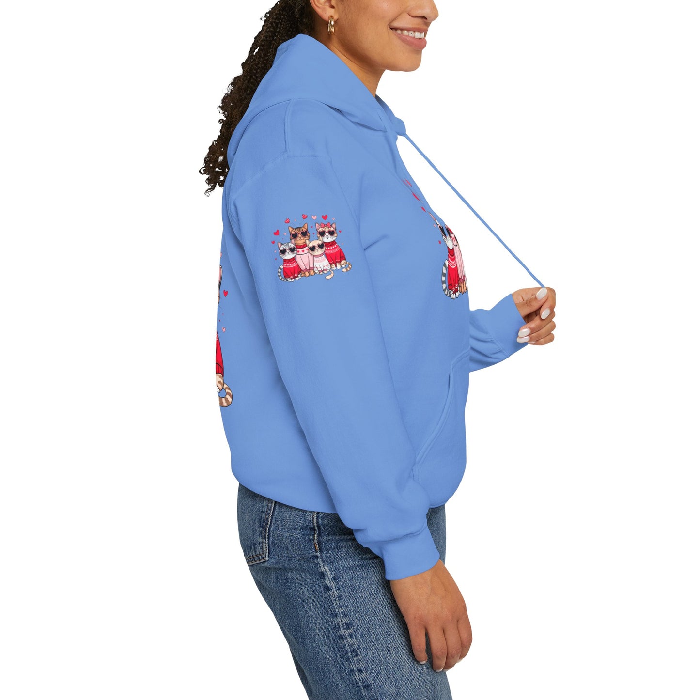 Princess Grace Cute Cat Lovers Hoodie with Heart Design