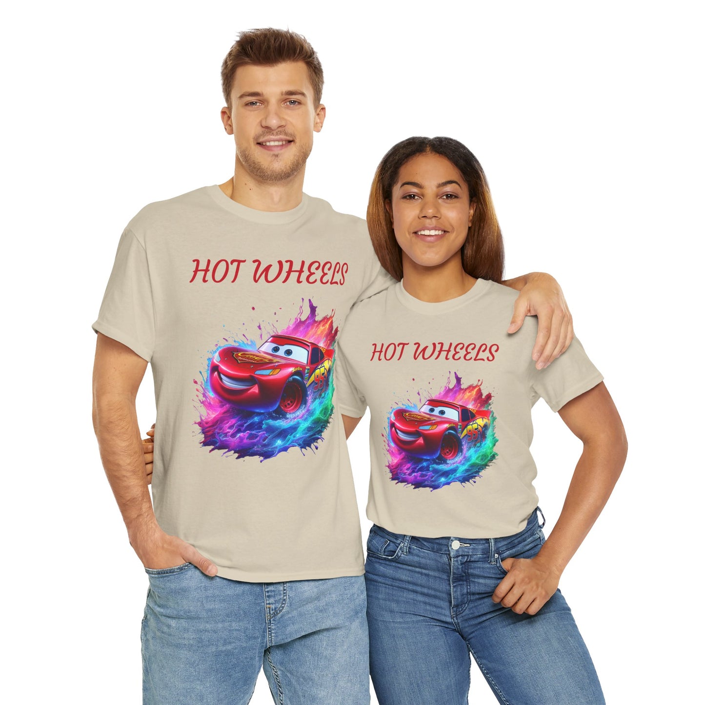 Princess Grace Hot Wheels Unisex Heavy Cotton Tee Vibrant Racing Graphic T-Shirt