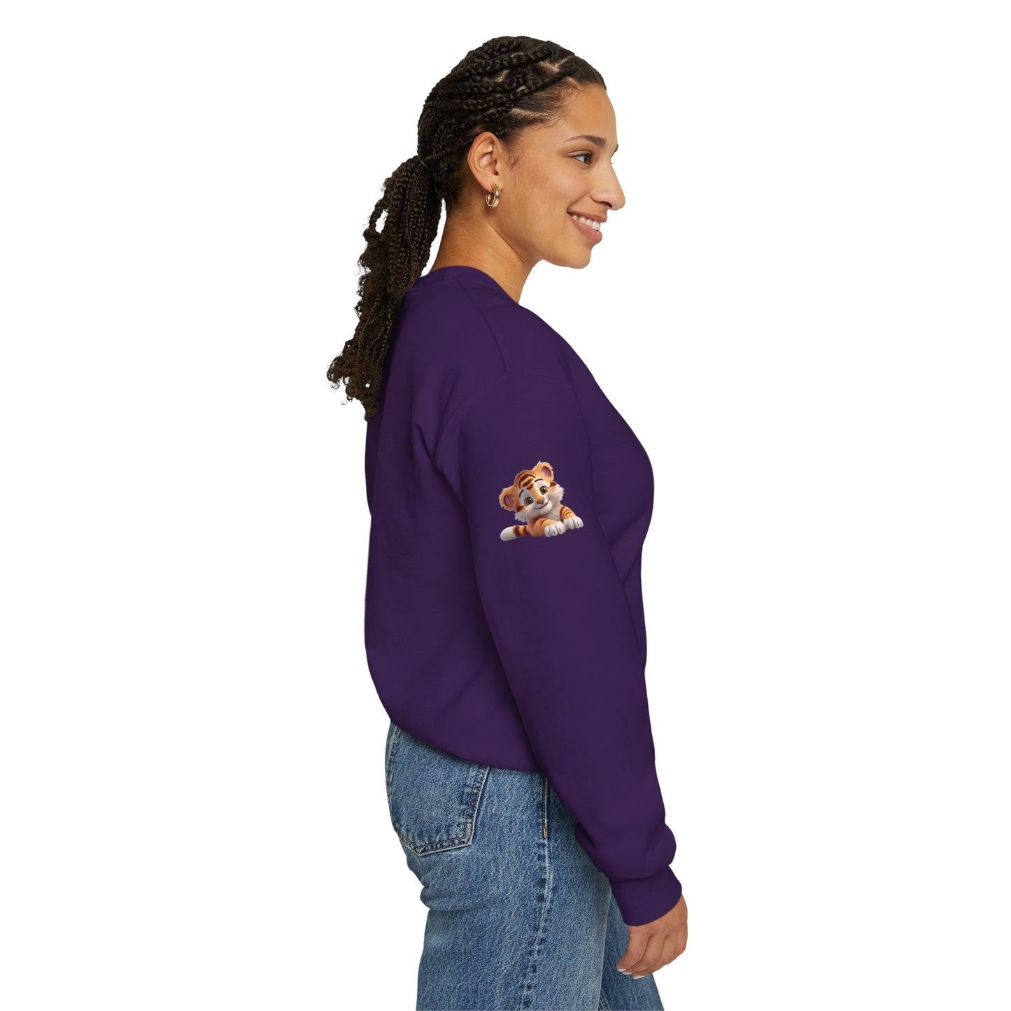Princess Grace Cute Tiger Unisex Heavy Blen Crewneck Sweatshirt