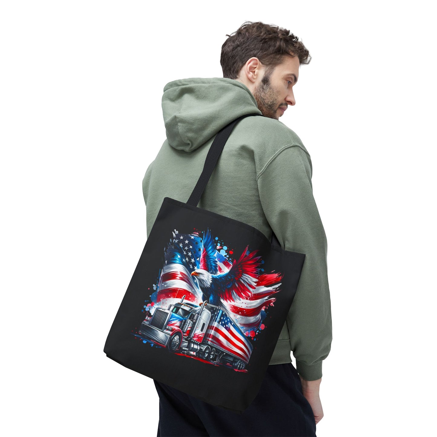 Princess Grace Patriotic Eagle Tote Bag Perfect for Truck Enthusiasts and July 4th Celebrations