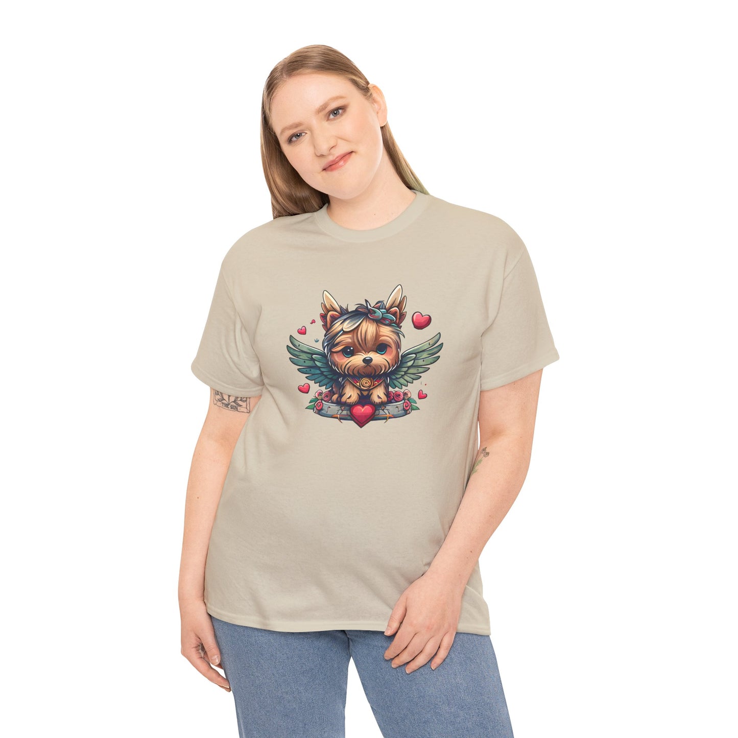 Princess Grace Loveable Yorkie Graphic Tee Cute Dog Design T-Shirt for Pet Lovers