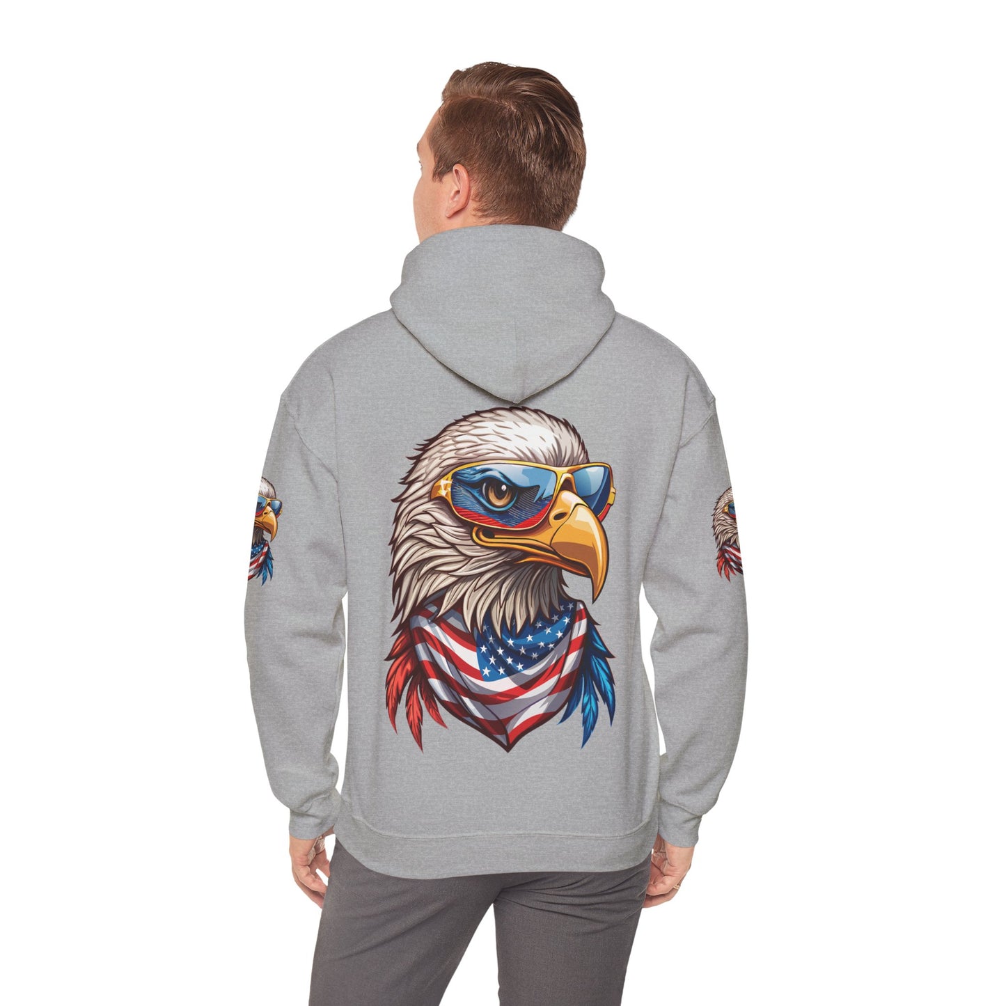 Princess Grace Patriotic American Eagle Hoodie Unisex Heavy Blend Sweatshirt