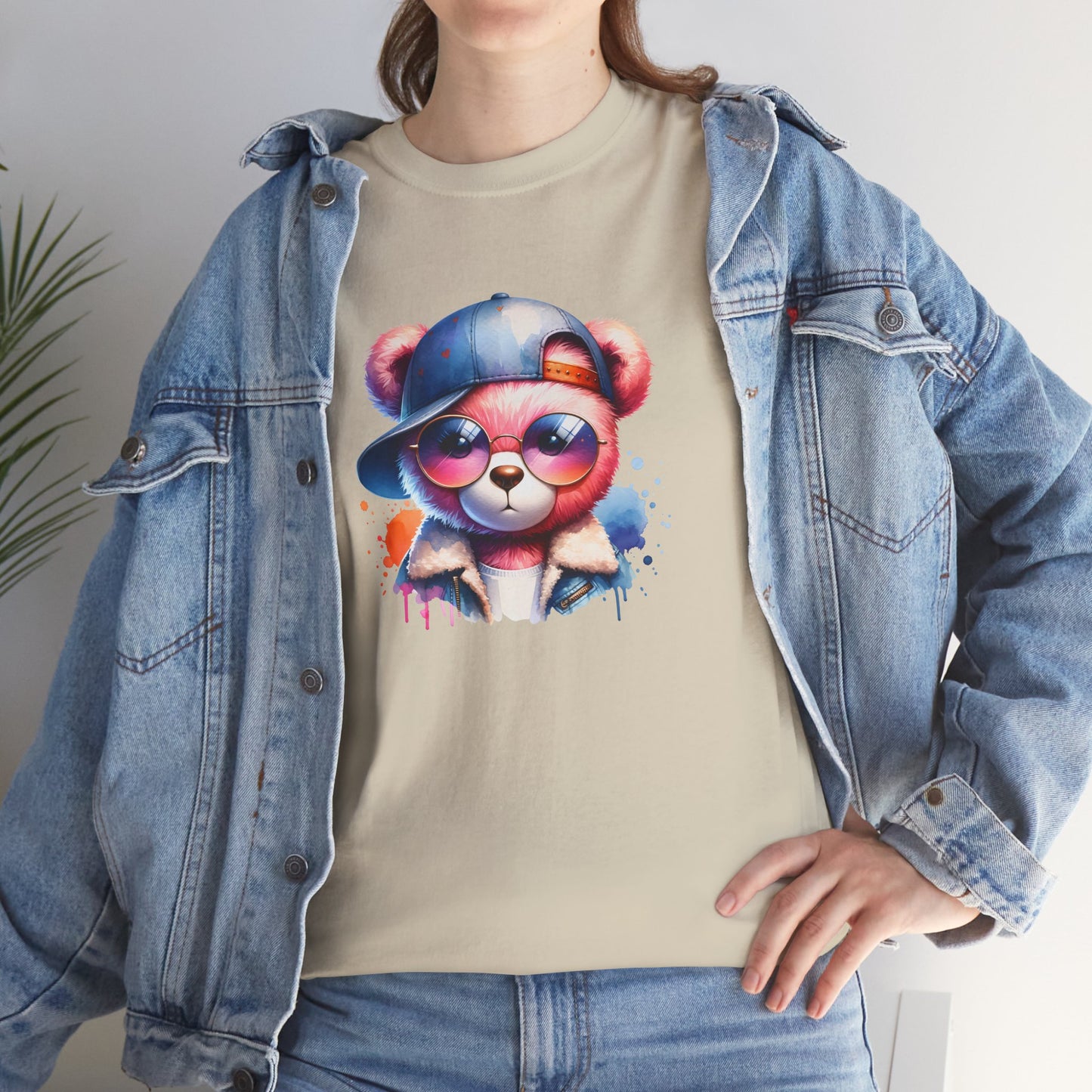 Princess Grace Cool Bear Graphic Unisex Heavy Cotton Tee Trendy Streetwear T-Shirt
