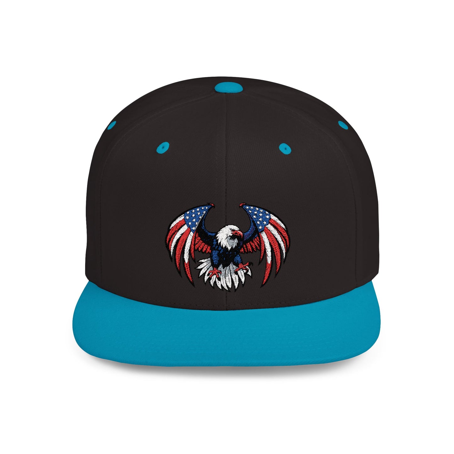 Princess Grace Patriotic Eagle Flat Bill Snapback Hat