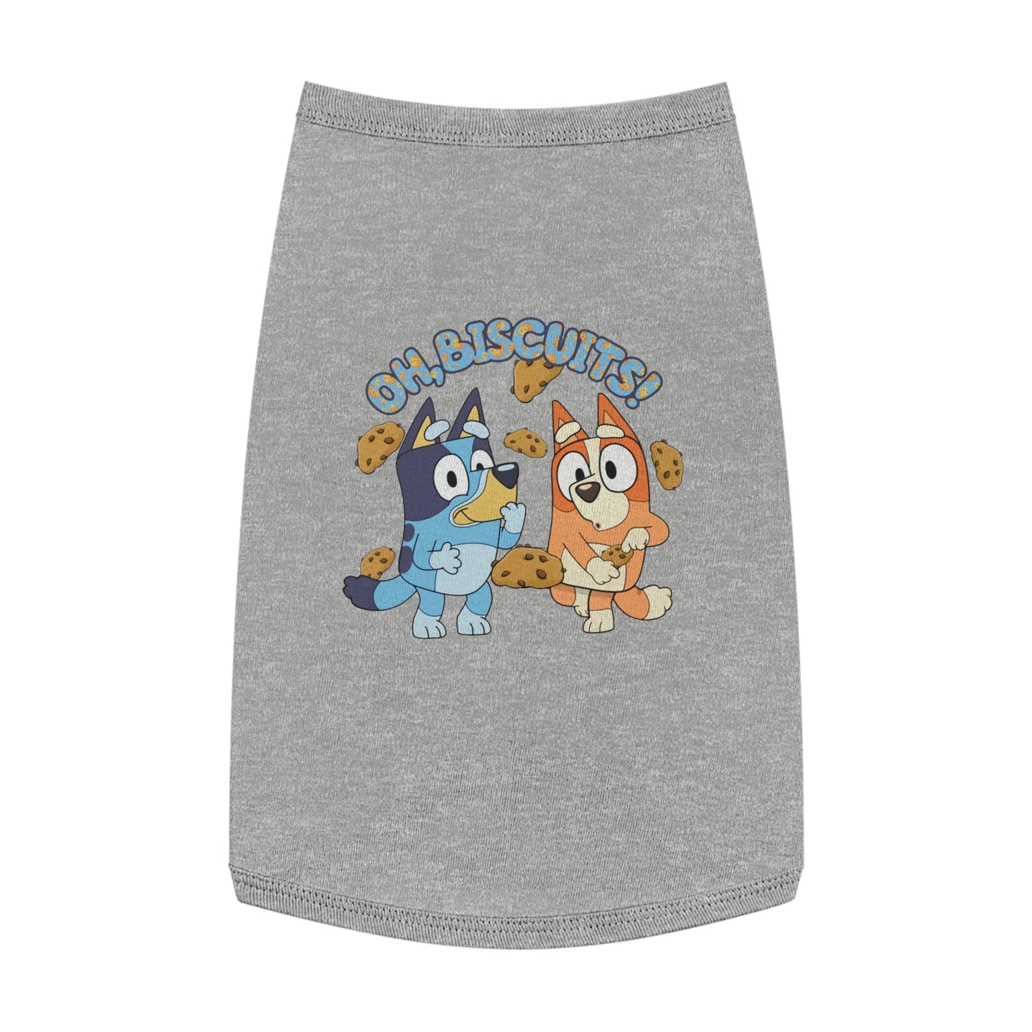 Princess Grace BLUEY Funny Pet Tank Top with 'Oh, Biscuits!' Design Perfect for Dog Lovers