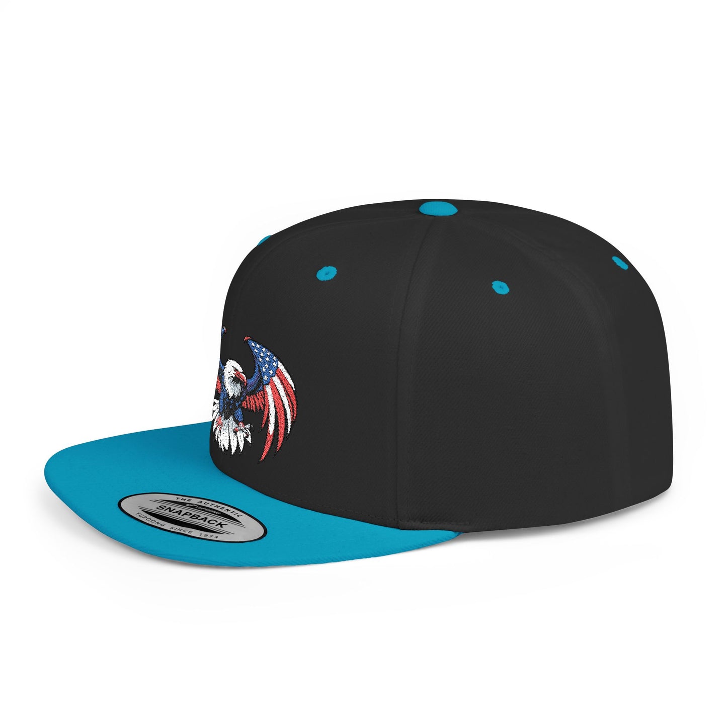 Princess Grace Patriotic Eagle Flat Bill Snapback Hat