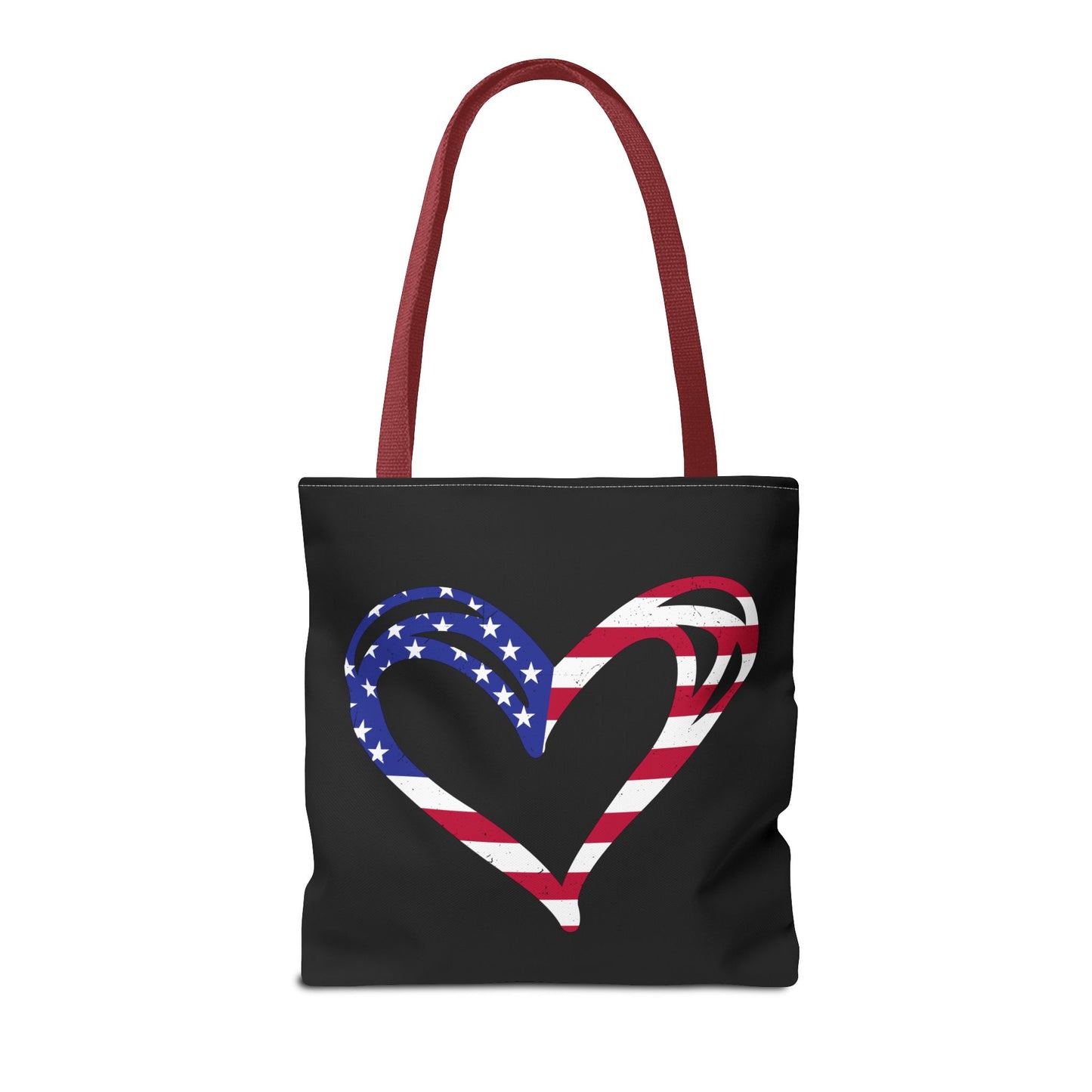 Princess Grace Patriotic Heart Tote Bag Love for America Design