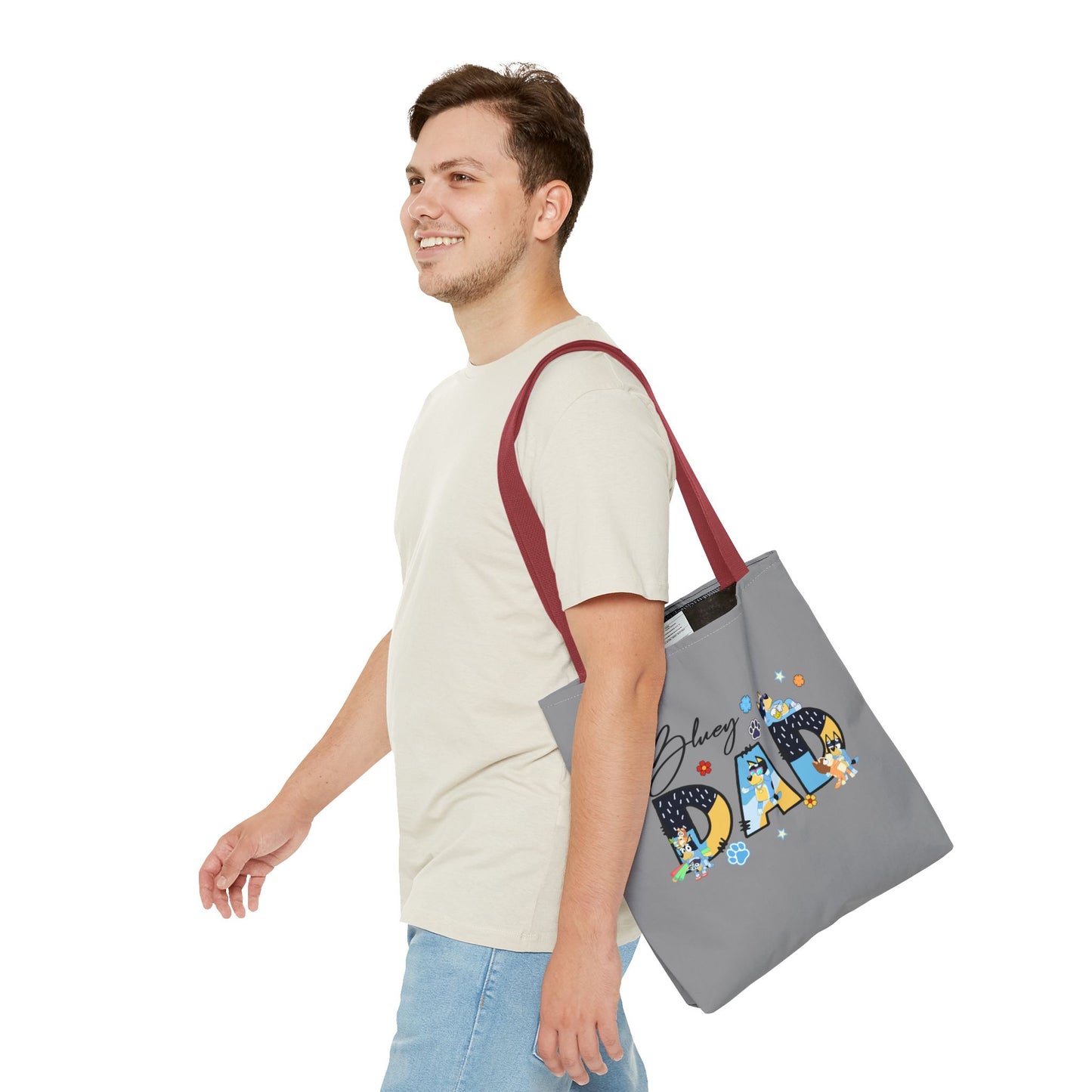 Princess Grace Bluey Dad Tote Bag Fun & Functional Gift for Dog Lovers
