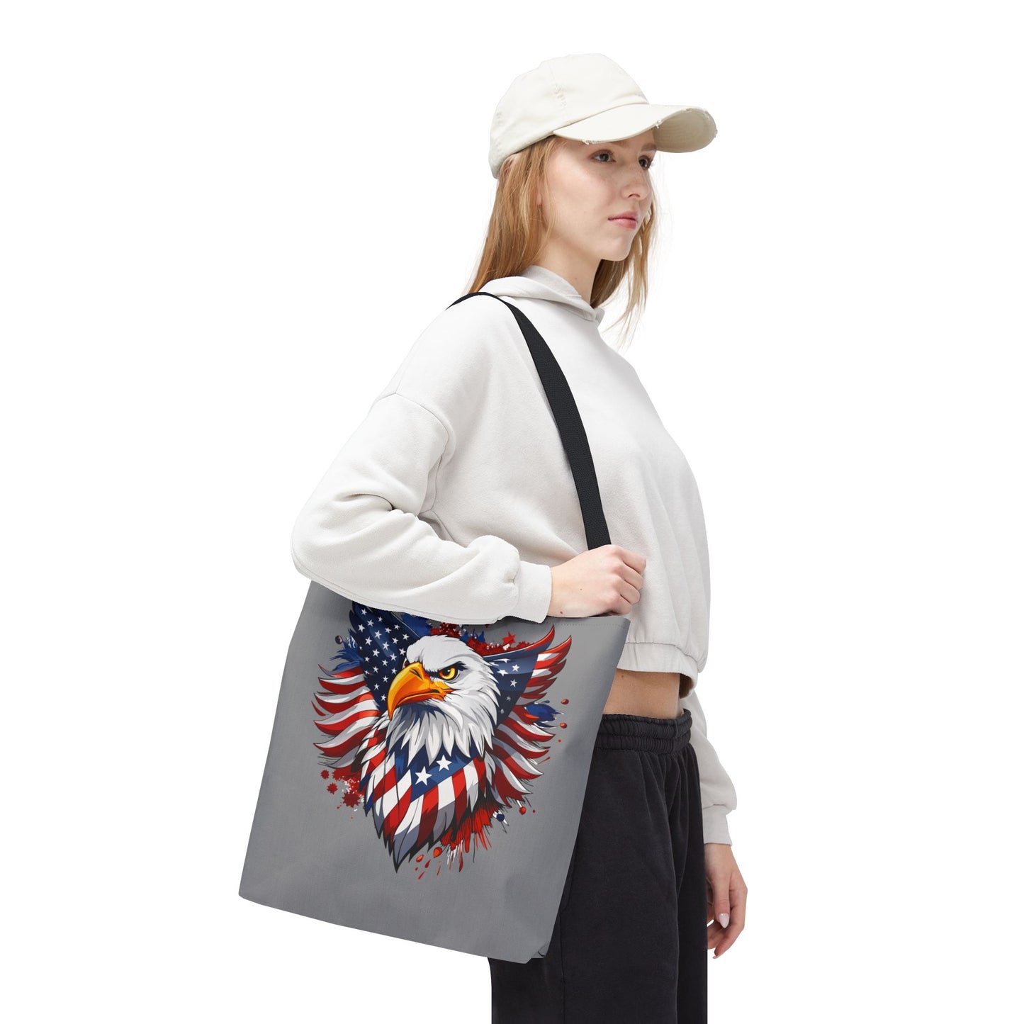 Princess Grace Patriotic Eagle Tote Bag American Freedom Design
