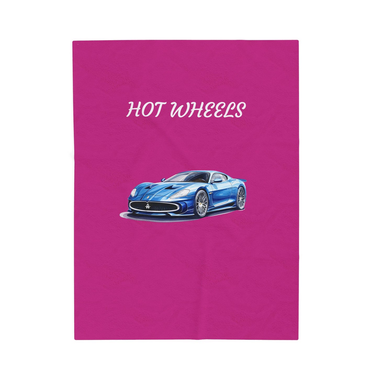 Princess Grace Hot Wheels Velveteen Plush Blanket Cozy Car Themed Throw for Kids and Car Enthusiasts