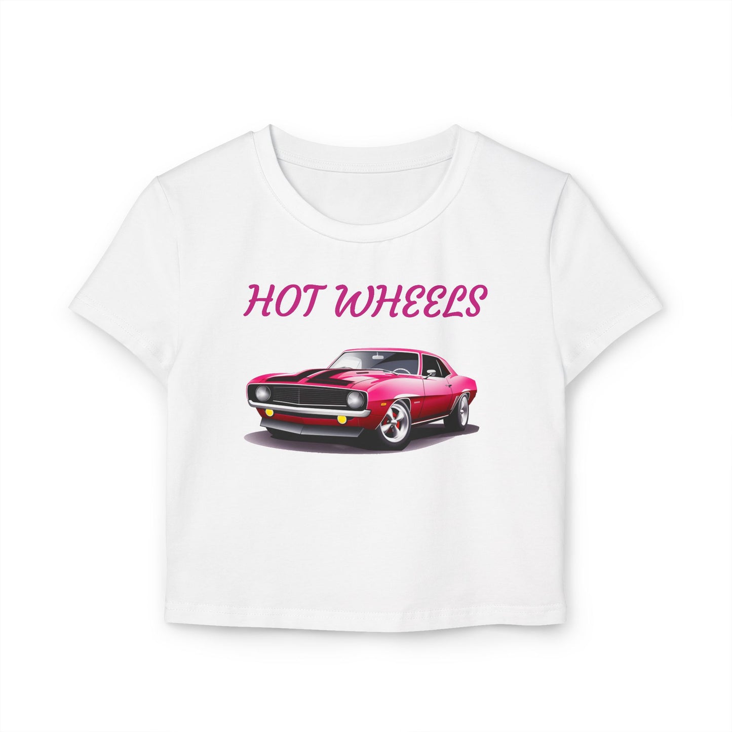 Princess Grace Women's Hot Wheels Graphic Baby Tee Vintage Car Fashion