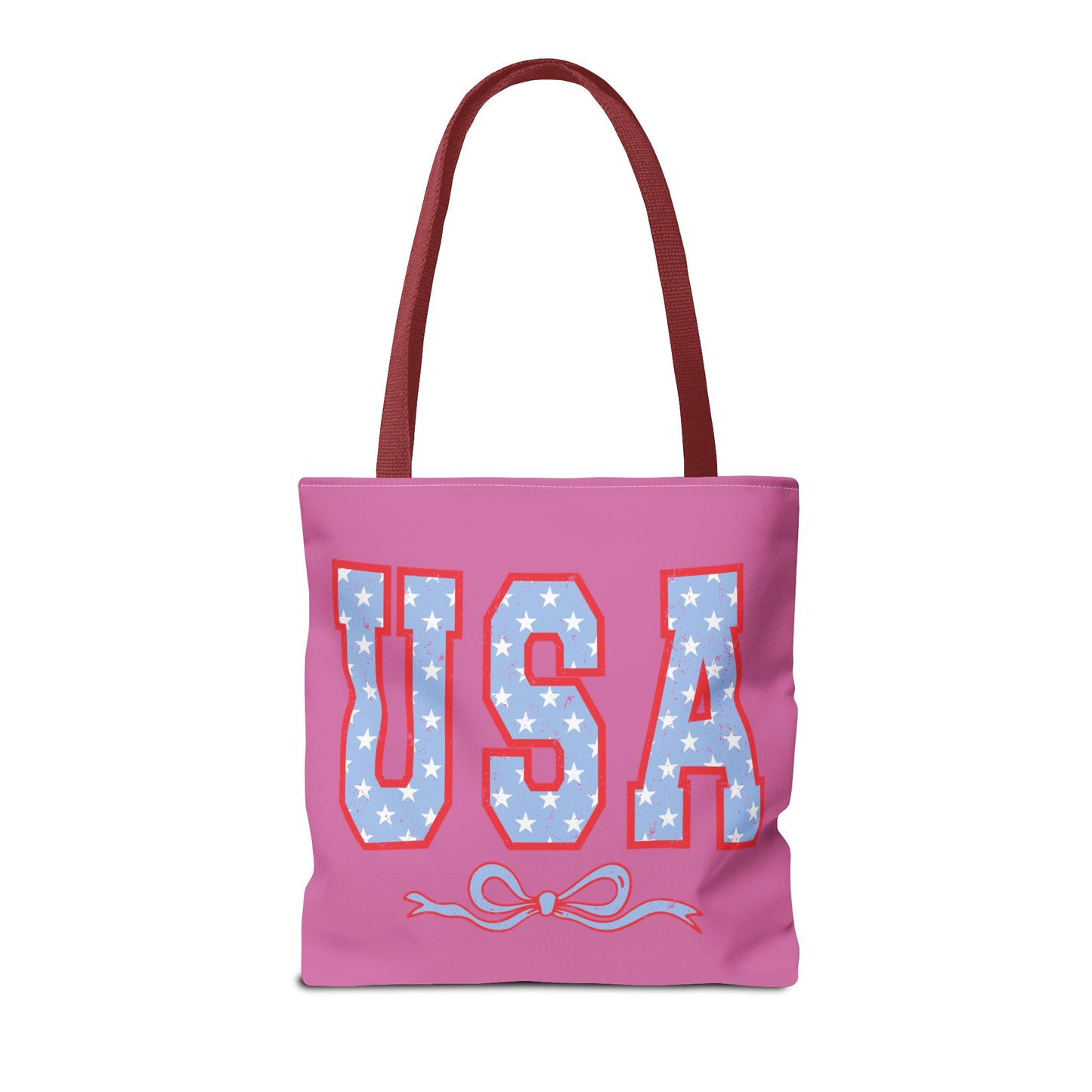 Princess Grace Patriotic USA Tote Bag Fun Stars and Bow Design for Holidays