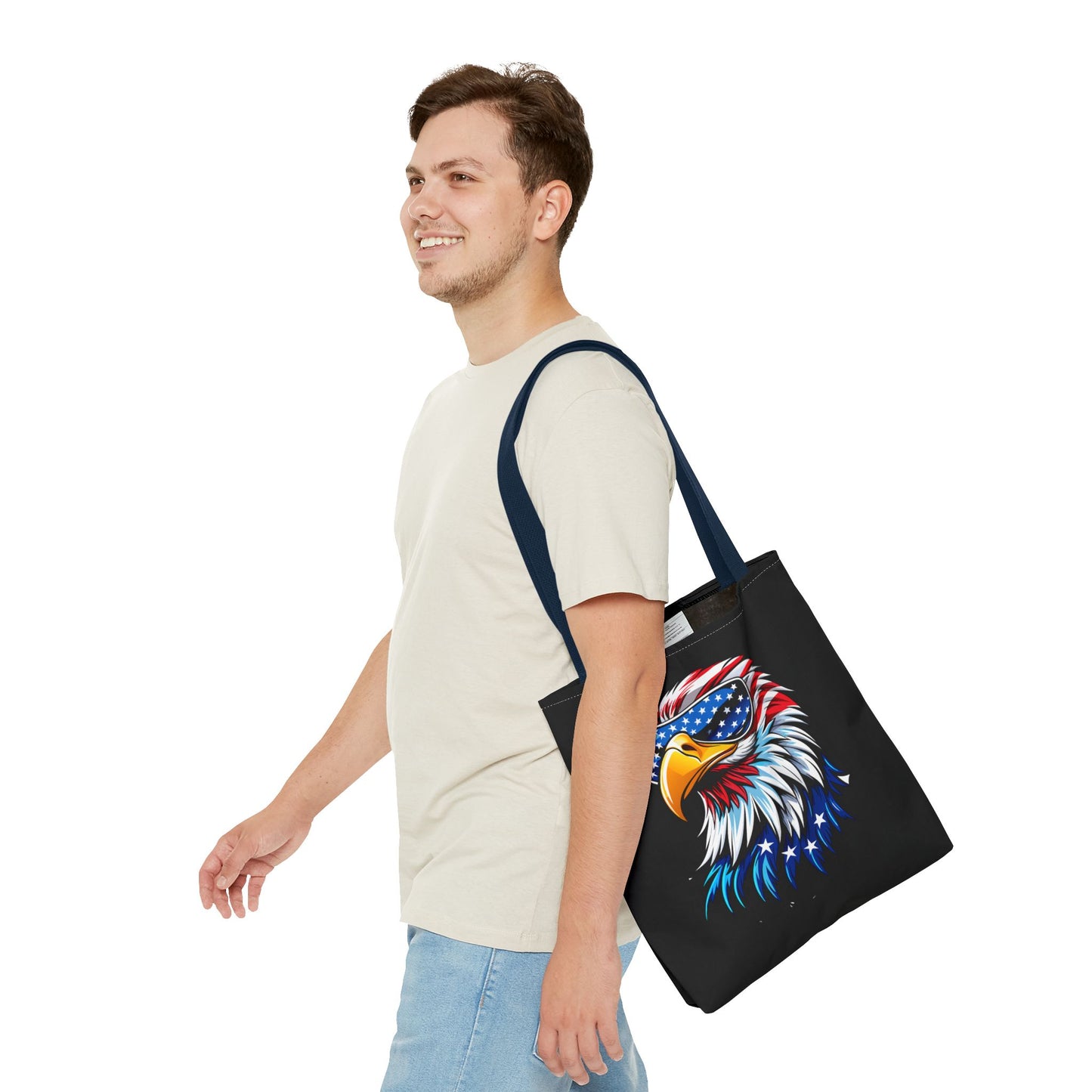 Princess Grace Patriotic Eagle Tote Bag USA Flag Design, Perfect for Independence Day & Everyday Use