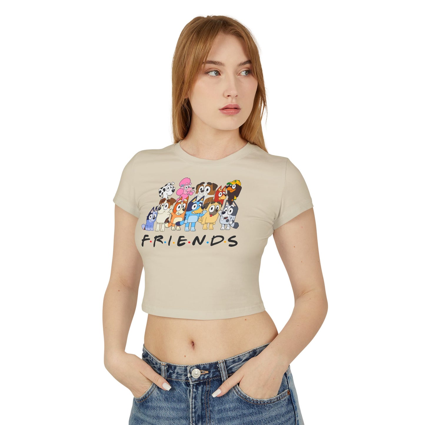 Princess Grace Cute Bluey Friends Women's Baby Tee Perfect for Kids & Cartoon Lovers