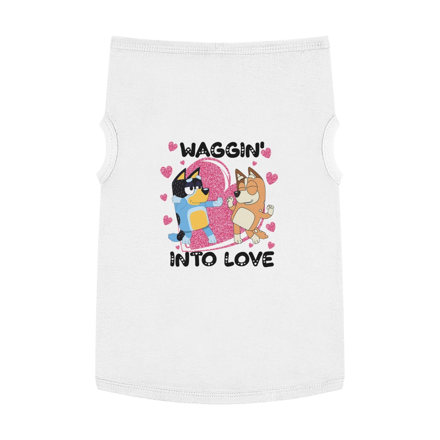 Princess Grace 'Waggin' Into Love Pet Tank Top Cute Dog Themed Apparel for Valentine’s Day