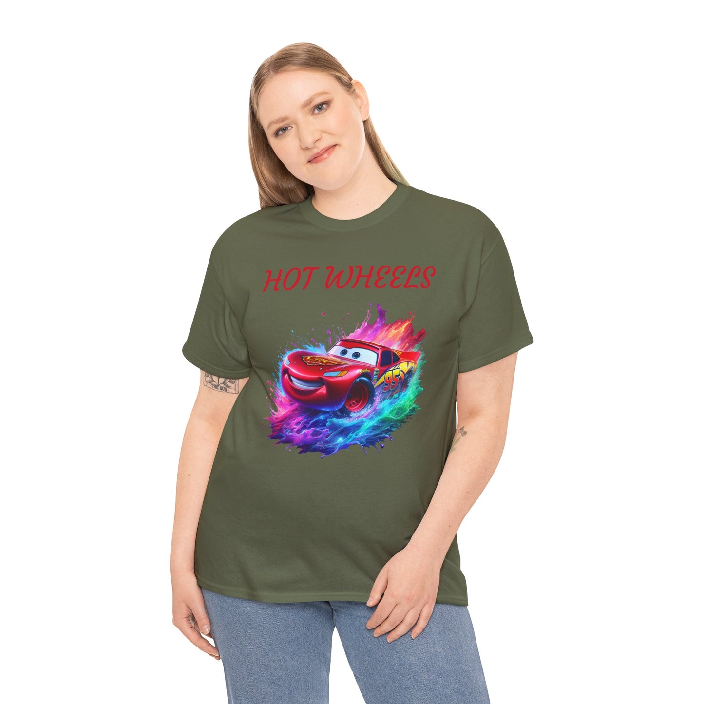 Princess Grace Hot Wheels Unisex Heavy Cotton Tee Vibrant Racing Graphic T-Shirt