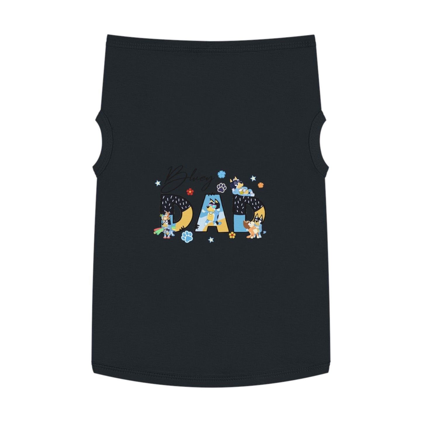 Princess Grace Adorable Bluey Dad Pet Tank Top Fun and Stylish Dog Apparel