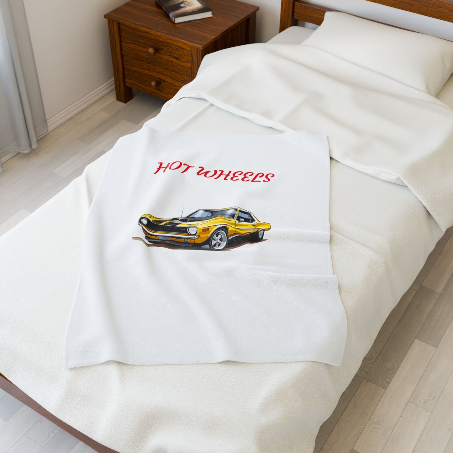 Princess Grace Vintage Hot Wheels Plush Blanket for Car Lovers