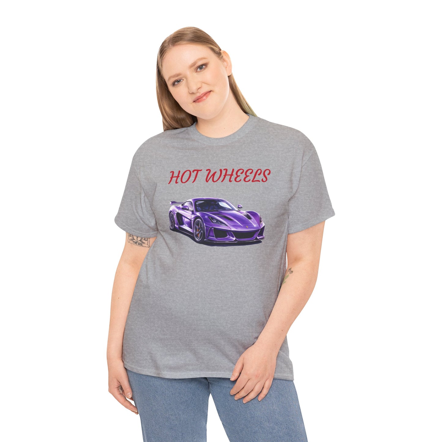 Princess Grace Hot Wheels Graphic Unisex Heavy Cotton Tee Perfect for Car Enthusiasts