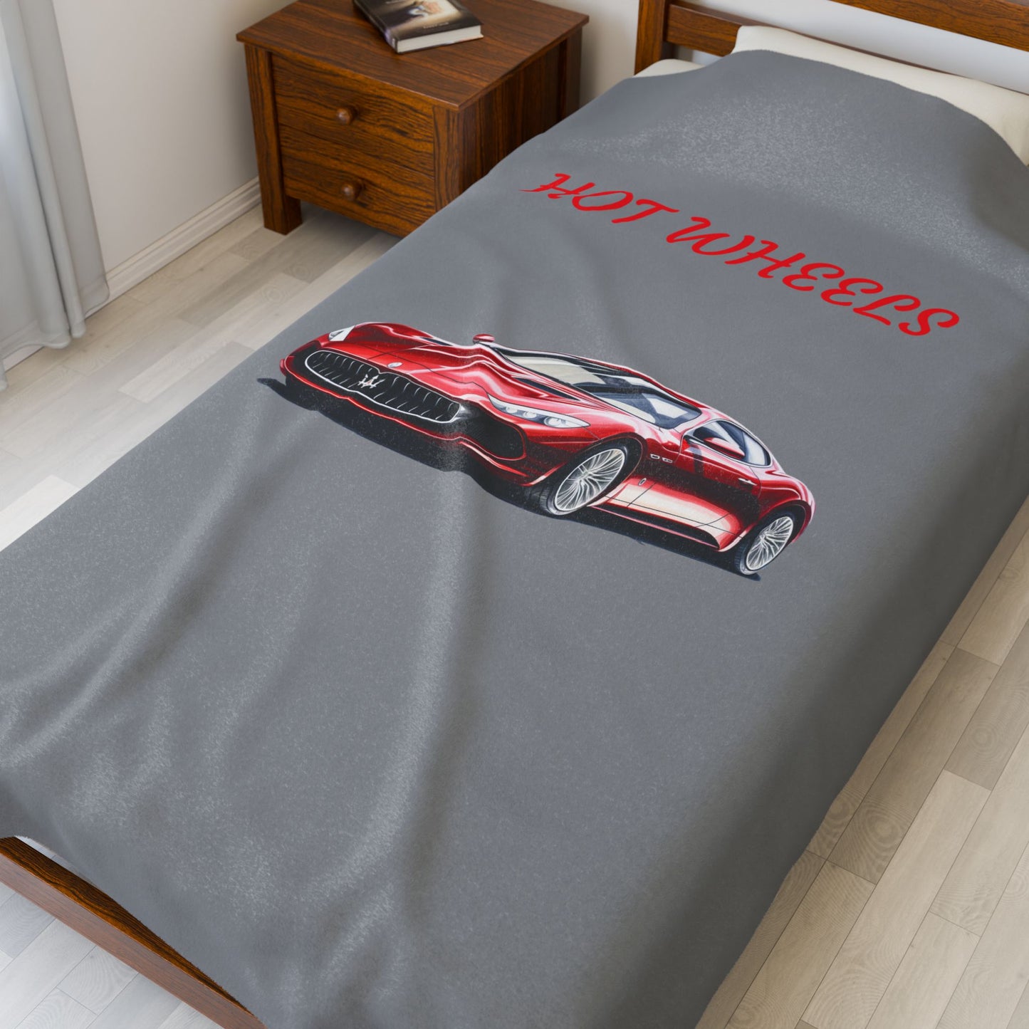 Princess Grace Hot Wheels Velveteen Plush Blanket Soft Luxury for Car Lovers
