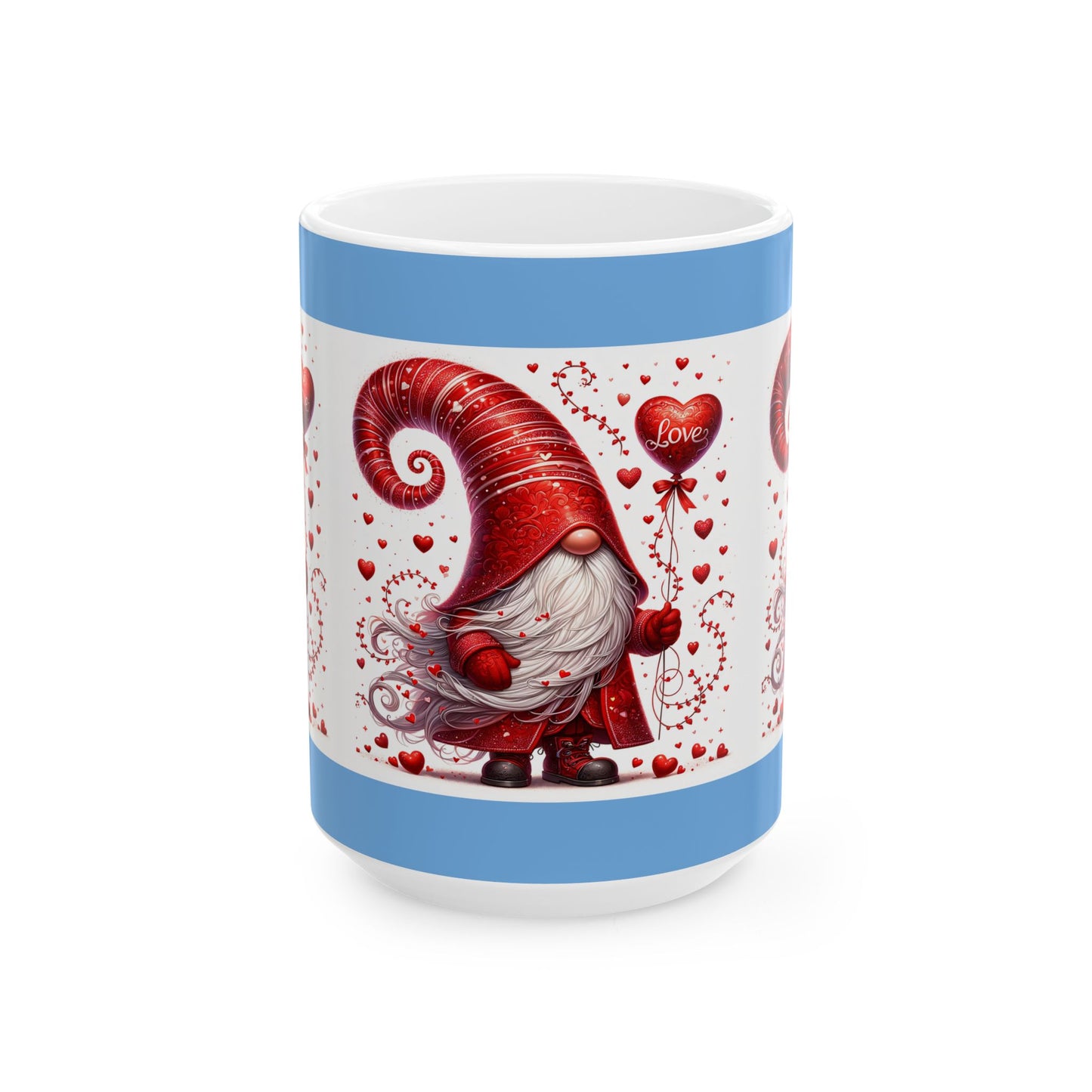 Princess Grace Love Themed Ceramic Mug with Whimsical Santa Design
