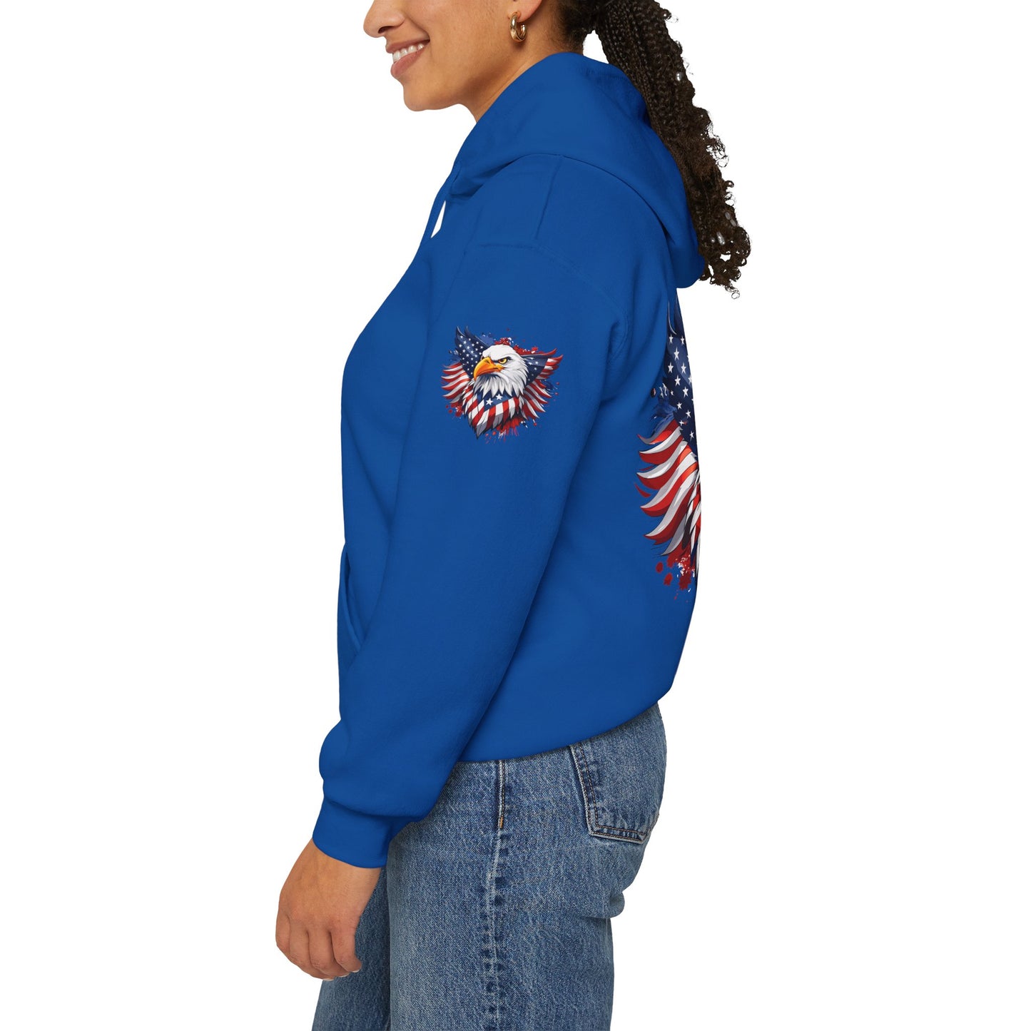 Princess Grace Patriotic Eagle Hoodie Unisex Heavy Blend Hooded Sweatshirt