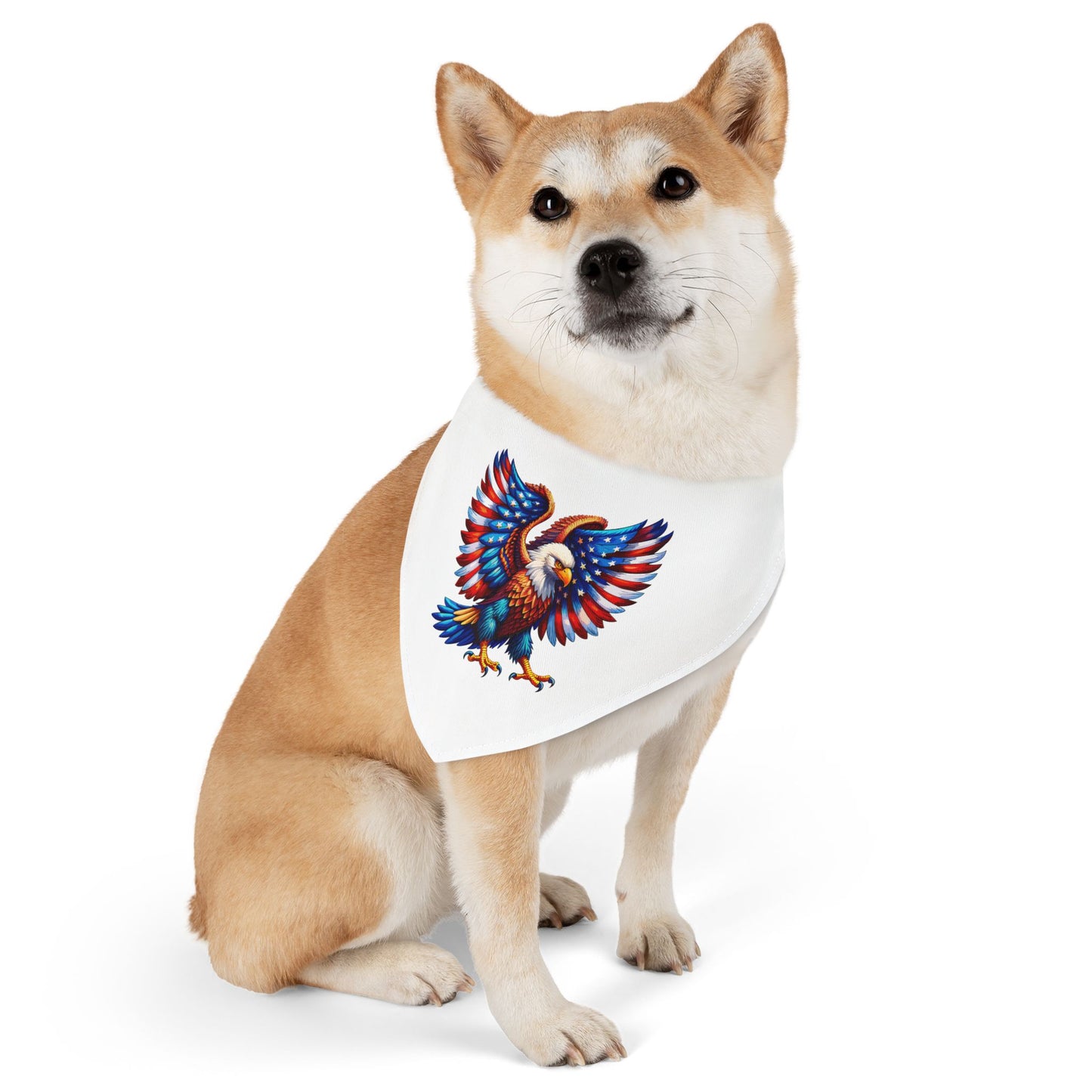 Princess Grace Patriotic Eagle Pet Bandana Collar Perfect for Celebrations