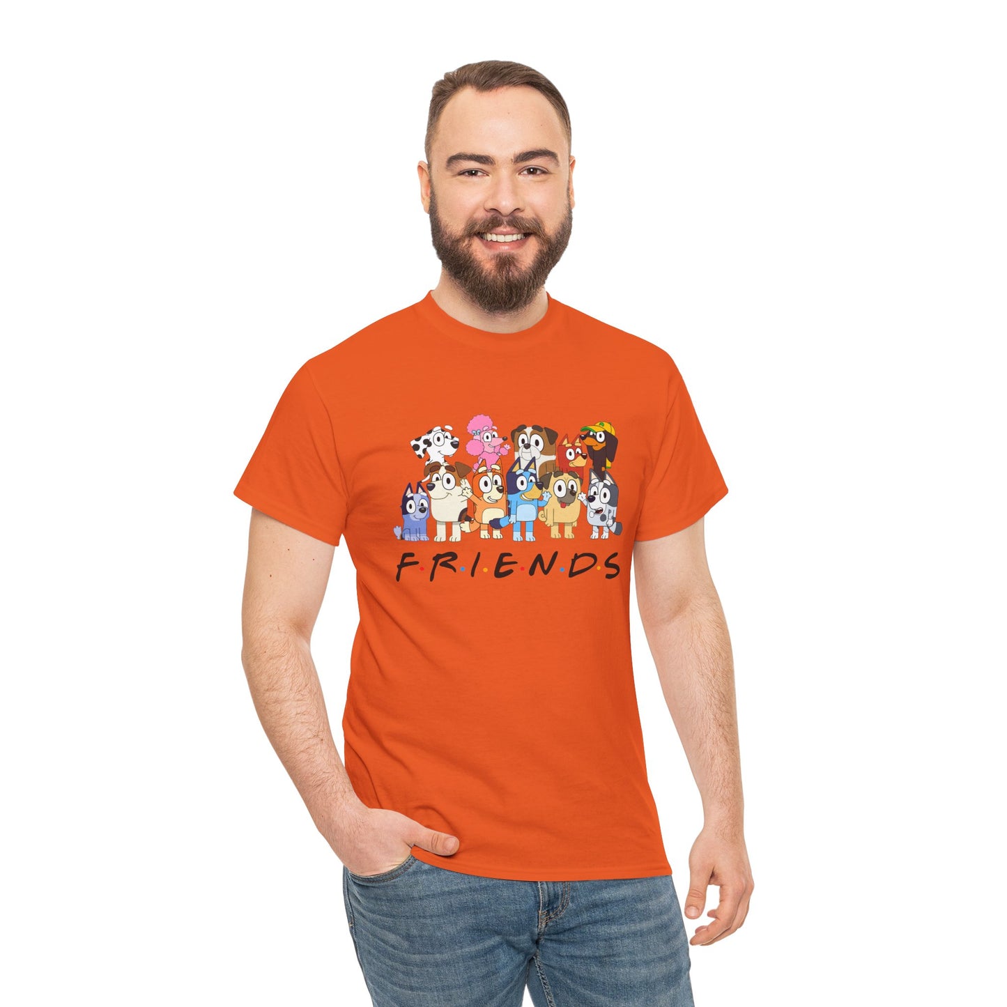 Princess Grace Bluey Friends Cartoon Unisex Heavy Cotton Tee Fun & Playful Design