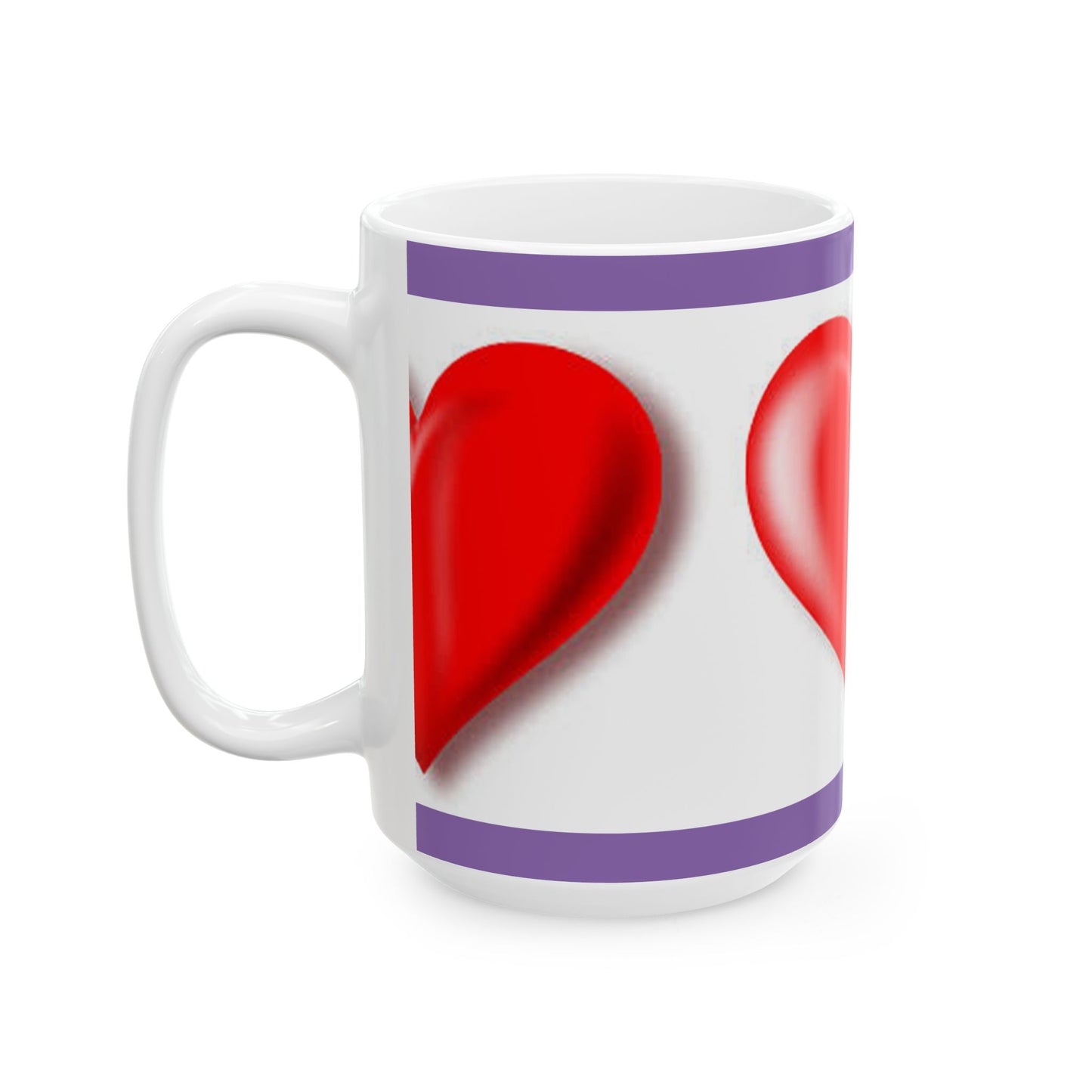 Princess Grace Heart Design Ceramic Mug 11oz & 15oz Perfect for Valentine’s Day or Everyday Love