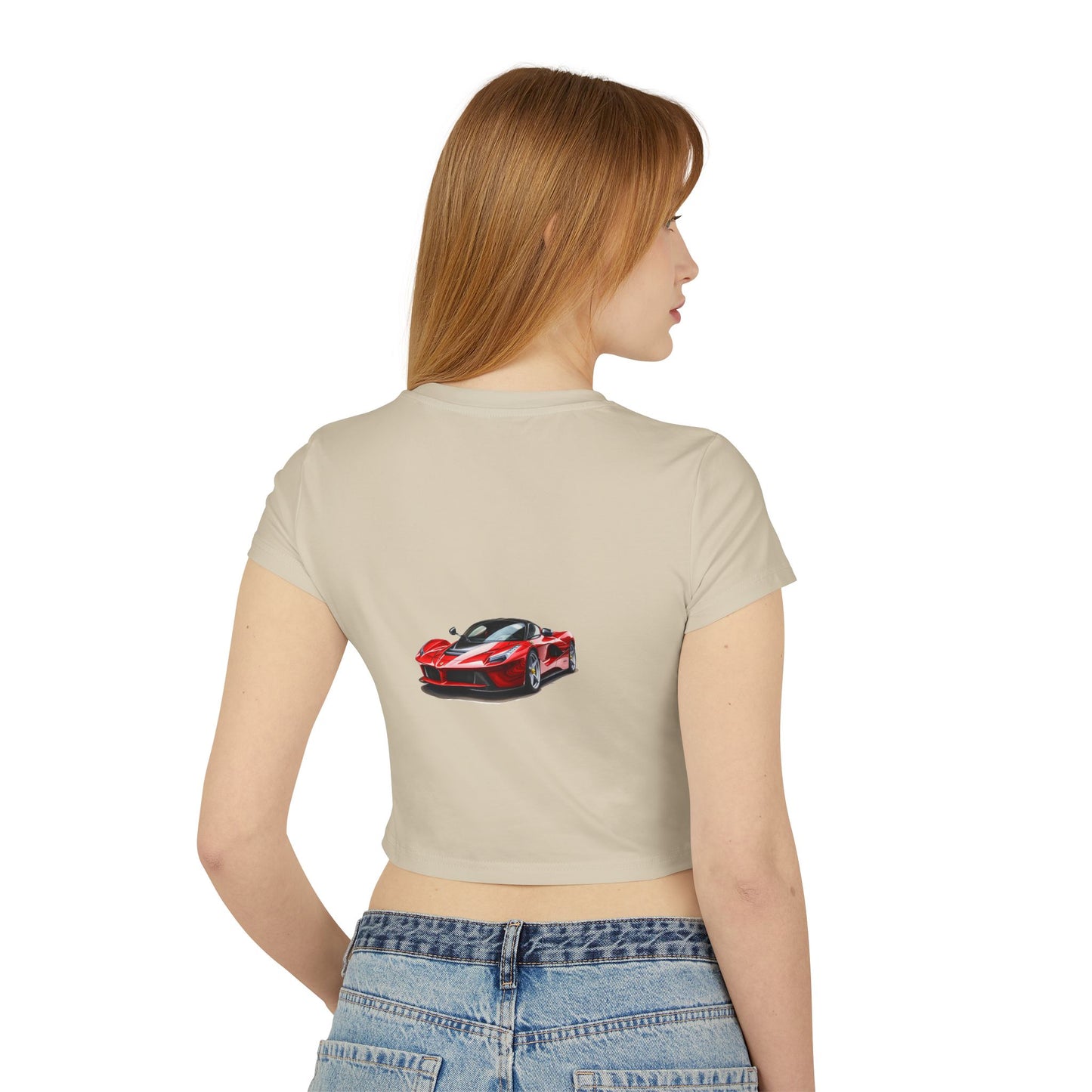 Princess Grace Hot Wheels Women's Baby Tee Stylish Car Graphic T-Shirt