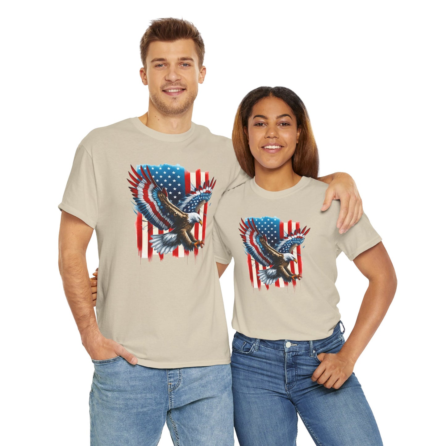 Princess Grace Patriotic Eagle Unisex Heavy Cotton Tee