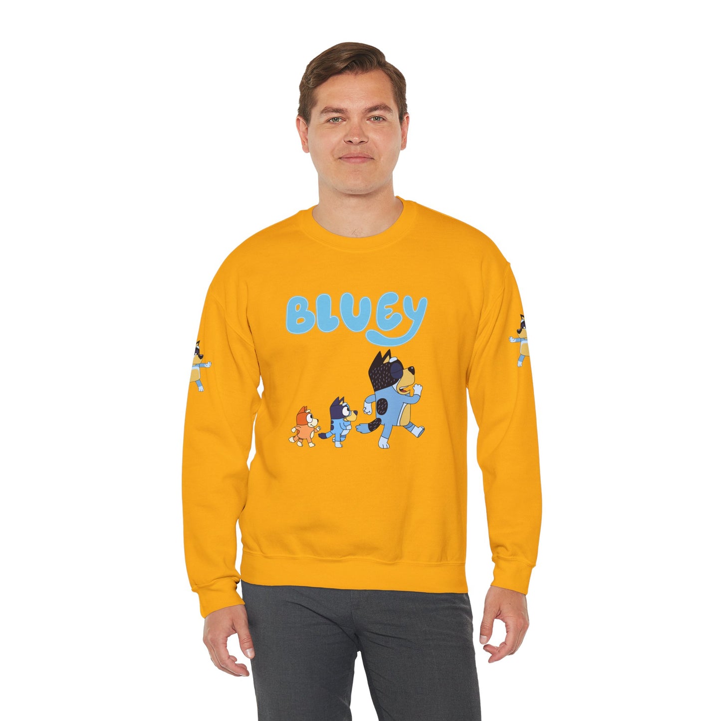 Princess Grace Bluey Family Unisex Crewneck Sweatshirt Cozy Cartoon Apparel