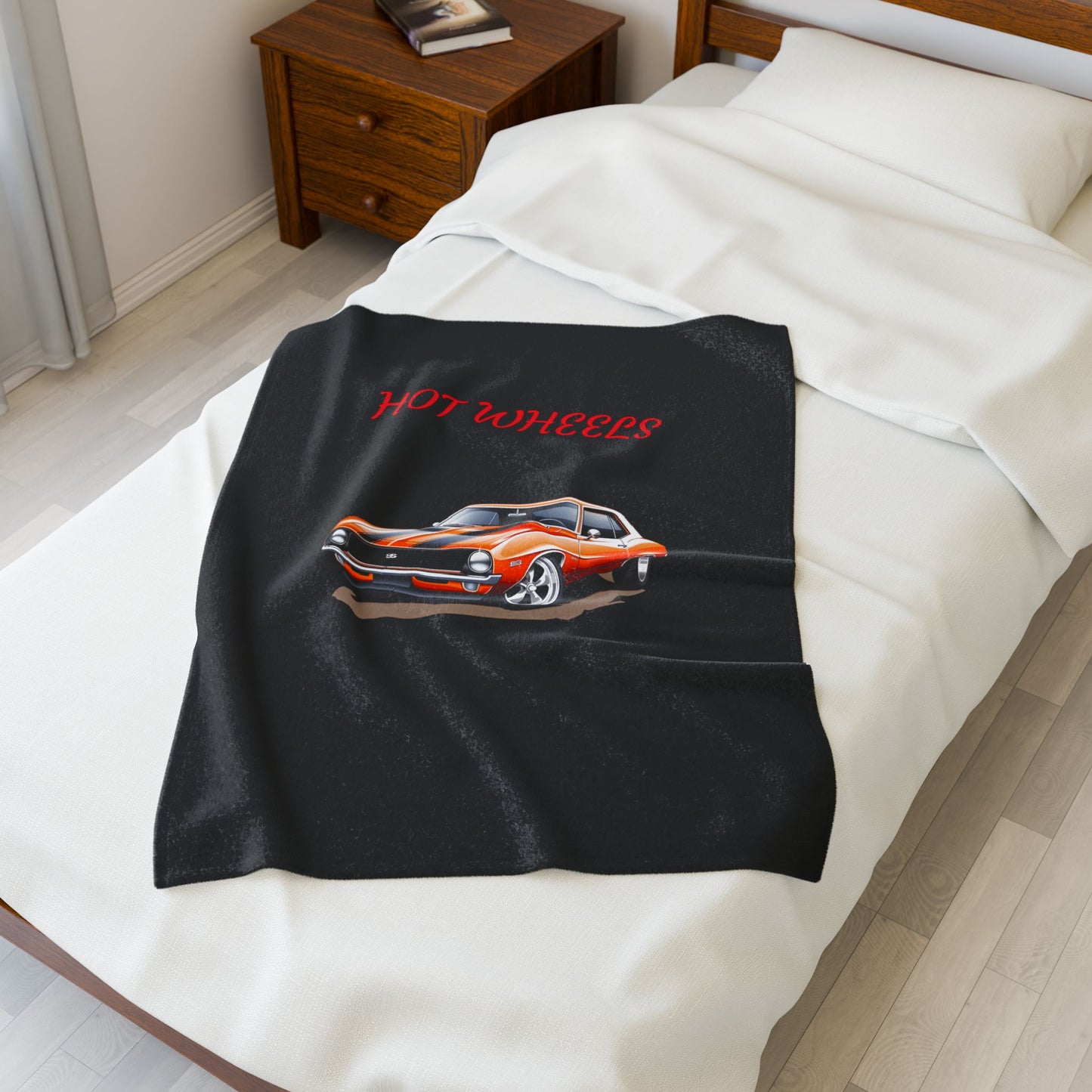 Princess Grace Hot Wheels Velveteen Plush Blanket Cozy Automotive Throw for Car Enthusiasts