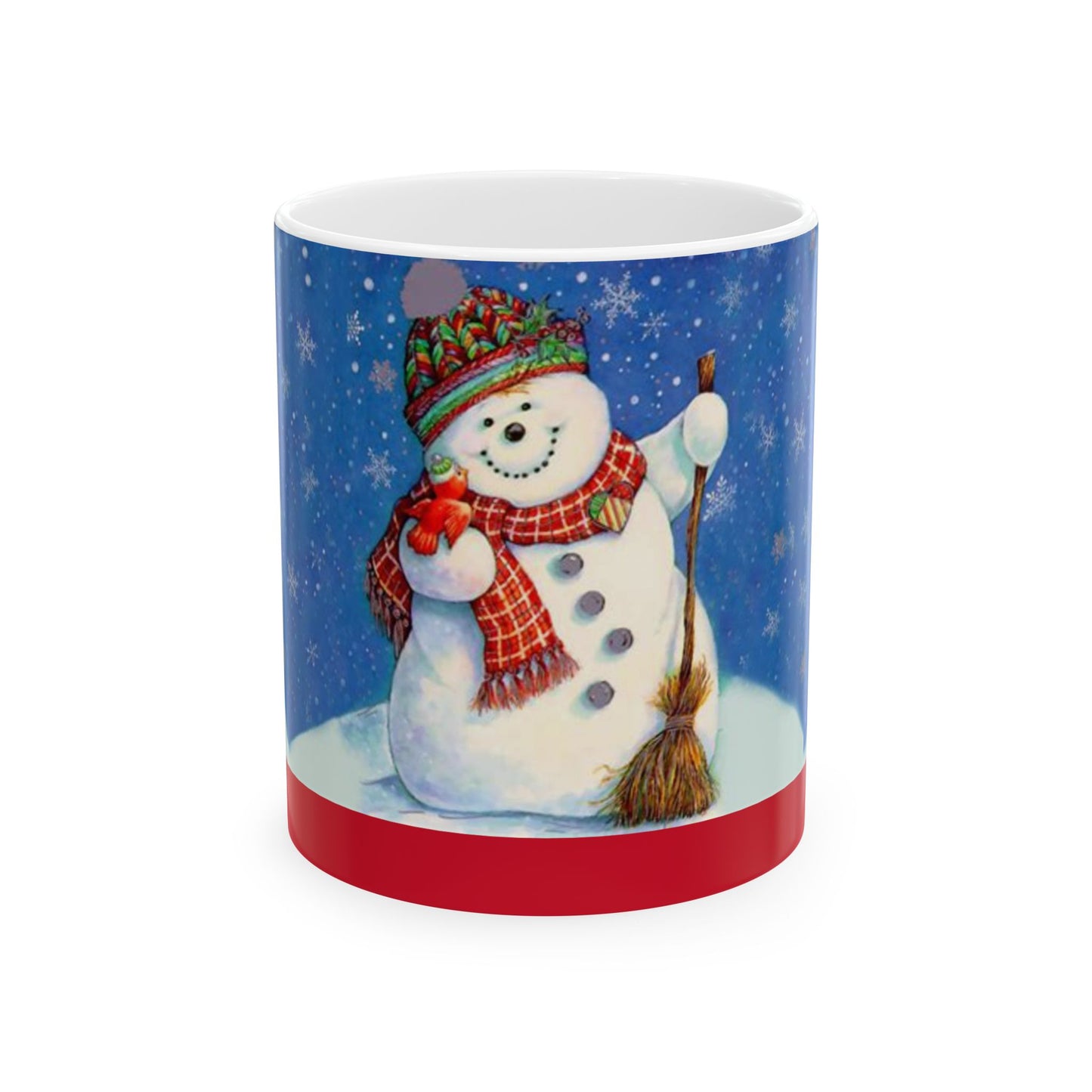 Princess Grace Festive Snowman Ceramic Mug Perfect for Winter Holidays